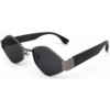 Óculos de sol feminino gfmclub milano uv400 preto com cinza
