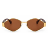 Óculos de sol feminino gfmclub milano uv400 marrom