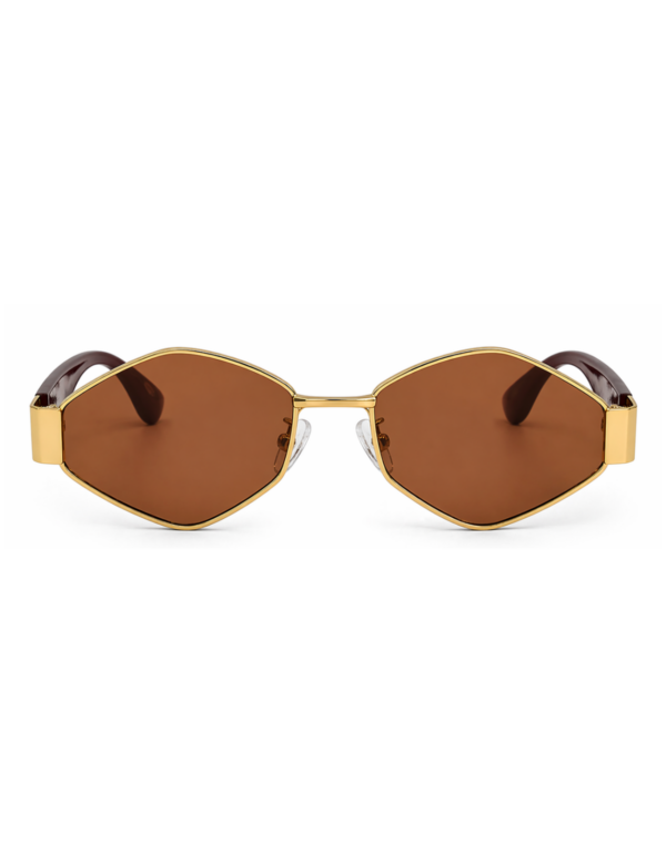 Óculos de sol feminino gfmclub milano uv400 marrom