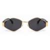 Óculos de sol feminino gfmclub milano uv400 preto com dourado