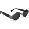 Óculos de sol feminino gfmclub milano uv400 preto com cinza