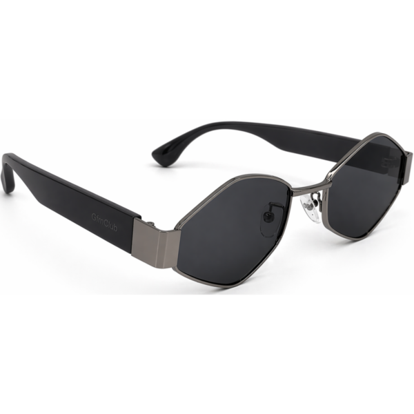 Óculos de sol feminino gfmclub milano uv400 preto com cinza