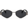 Óculos de sol feminino gfmclub milano uv400 preto com cinza