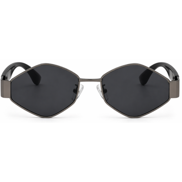 Óculos de sol feminino gfmclub milano uv400 preto com cinza