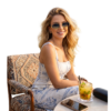 Óculos de sol feminino gfmclub milano uv400 azul
