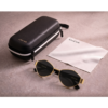 Óculos de sol feminino gfmclub milano uv400 preto com dourado