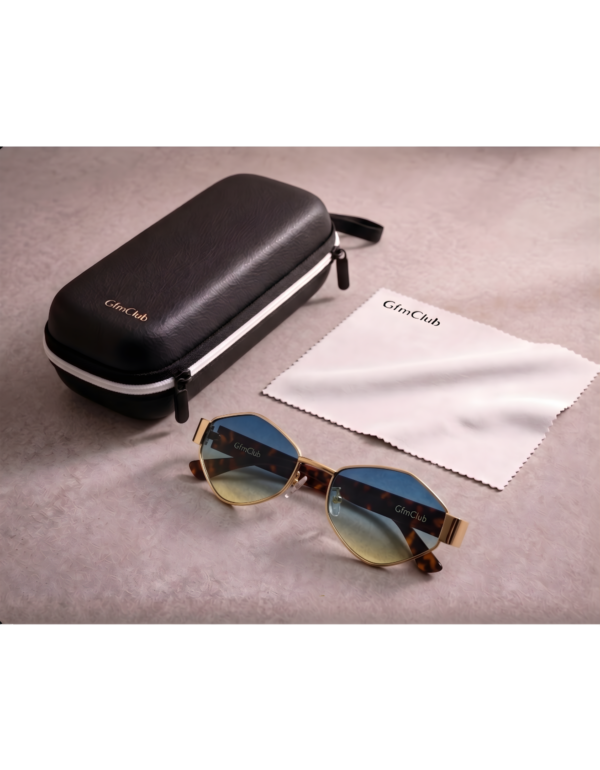 Óculos de sol feminino gfmclub milano uv400 azul