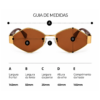Óculos de sol feminino gfmclub milano uv400 marrom