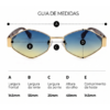 Óculos de sol feminino gfmclub milano uv400 azul