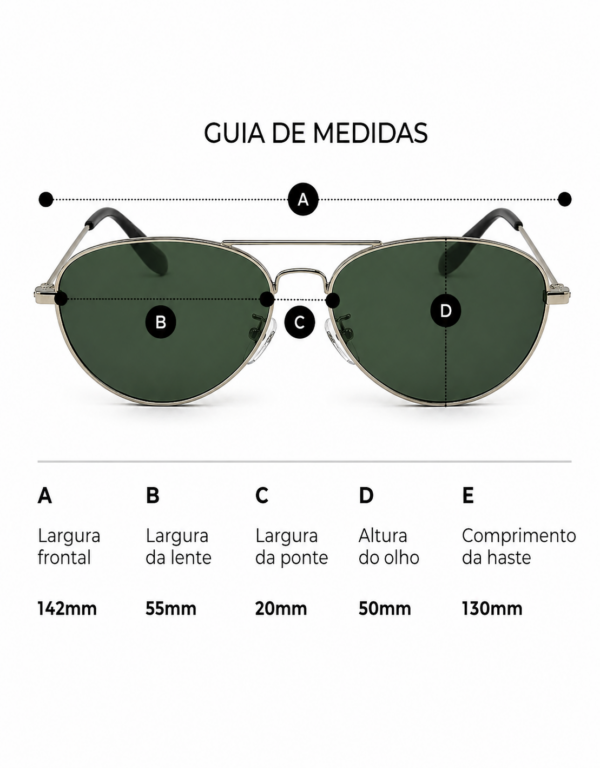 Óculos veneza verde escuro falta dados
