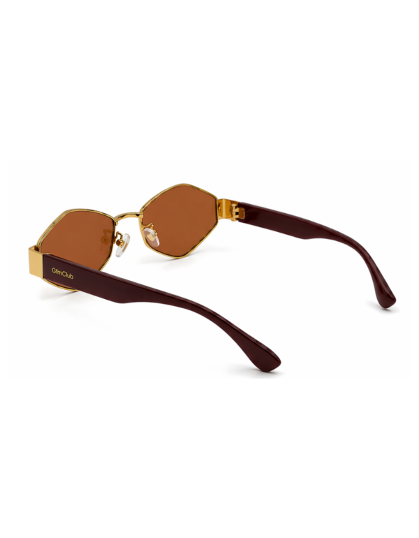 Óculos de sol feminino gfmclub milano uv400 marrom