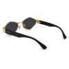 Óculos de sol feminino gfmclub milano uv400 preto com dourado