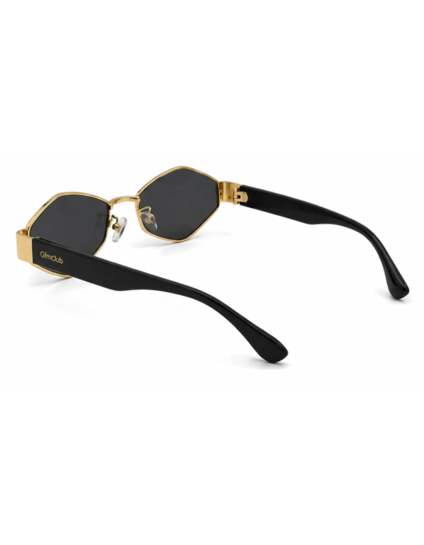 Óculos de sol feminino gfmclub milano uv400 preto com dourado