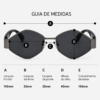 Óculos de sol feminino gfmclub milano uv400 preto com cinza