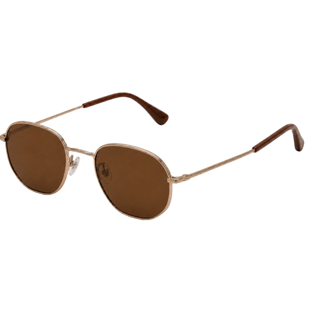 Óculos de sol masculino/feminino gfm club monaco – polarizado uv400 marrom