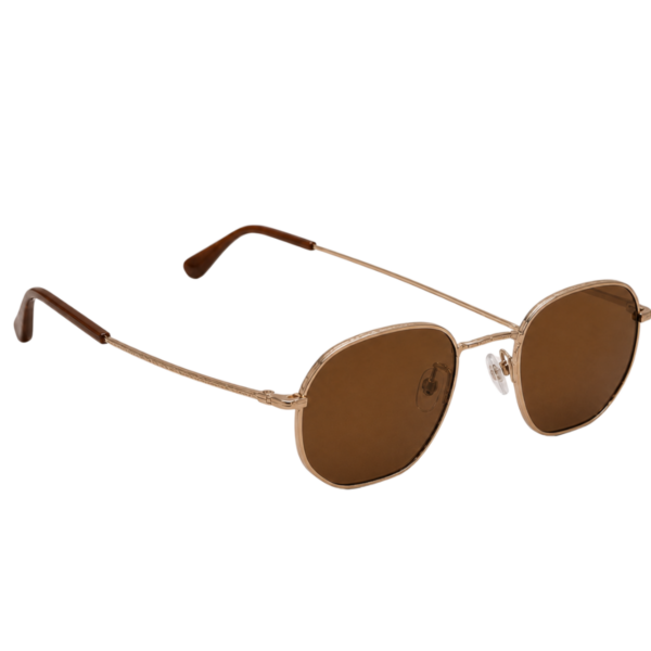 Óculos de sol masculino/feminino gfm club monaco – polarizado uv400 marrom