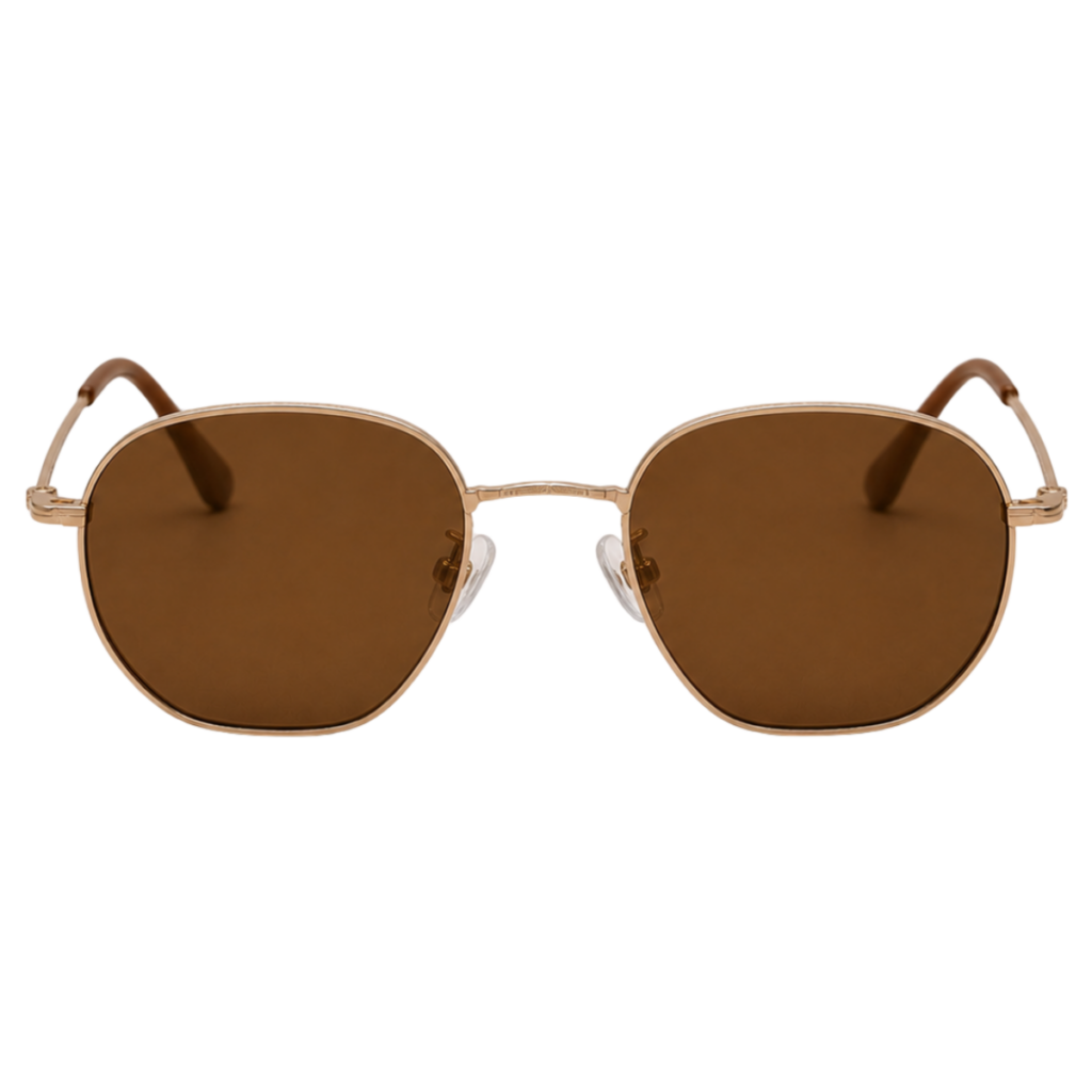 Óculos de sol masculino/feminino gfm club monaco – polarizado uv400 marrom