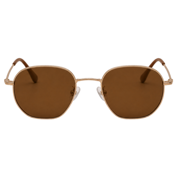 Óculos de sol masculino/feminino gfm club monaco – polarizado uv400 marrom