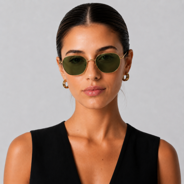 Óculos de sol masculino/feminino gfm club monaco – polarizado uv400 verde claro