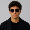 Óculos de sol masculino/feminino gfm club monaco – polarizado uv400 preto