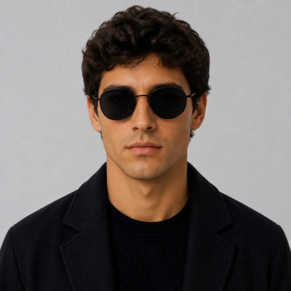 Óculos de sol masculino/feminino gfm club monaco – polarizado uv400 preto