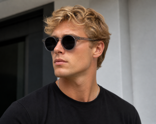 Óculos de sol ibiza gfmclub – proteção uv400 premium preto transparente