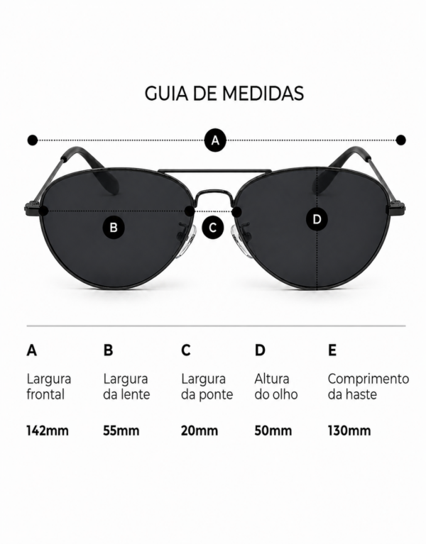 Óculos veneza preto clássico