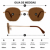 Óculos de sol unissex gfm club monaco – marrom