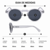 Óculos de sol ibiza gfmclub – proteção uv400 premium preto transparente