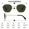 Óculos de sol masculino/feminino gfm club monaco – polarizado uv400 verde claro