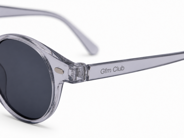 Óculos de sol ibiza gfmclub – proteção uv400 premium preto transparente