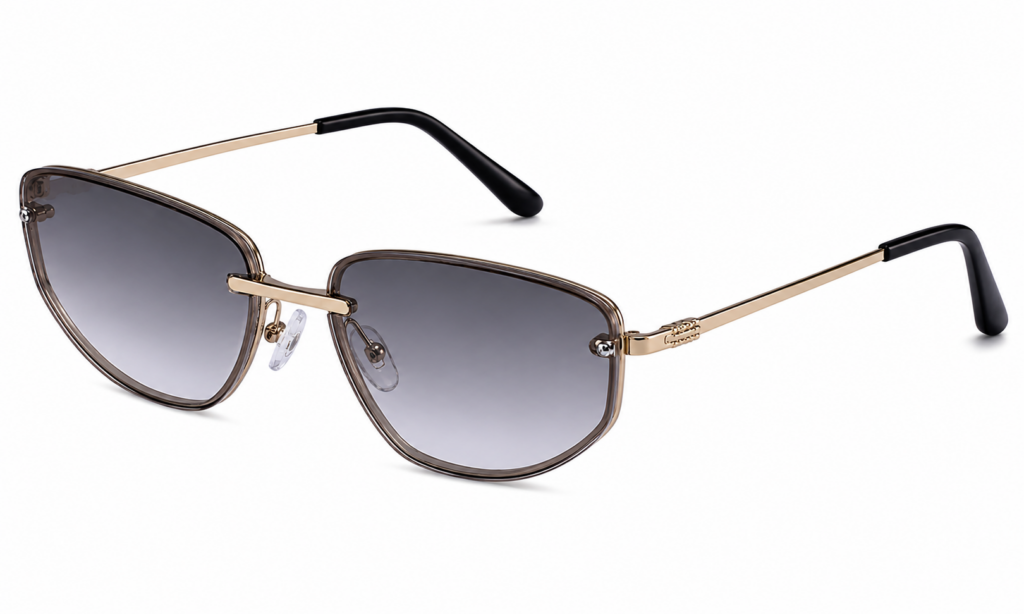Óculos de sol feminino gfmclub aura uv400 preto degradê