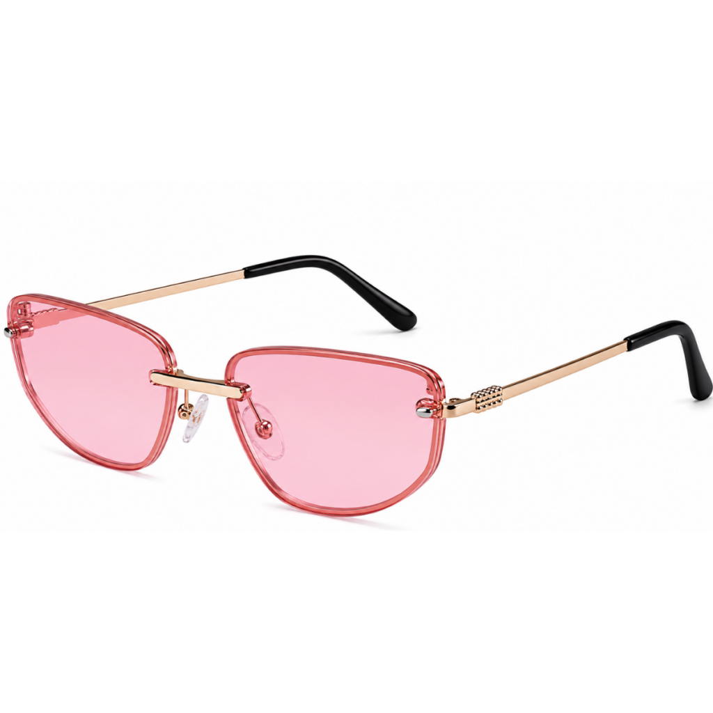 Óculos de sol feminino gfmclub aura uv400 rosa