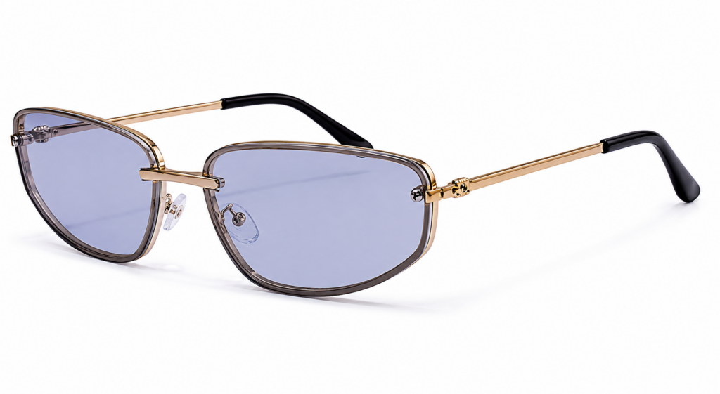 Óculos de sol feminino gfmclub aura uv400 azul
