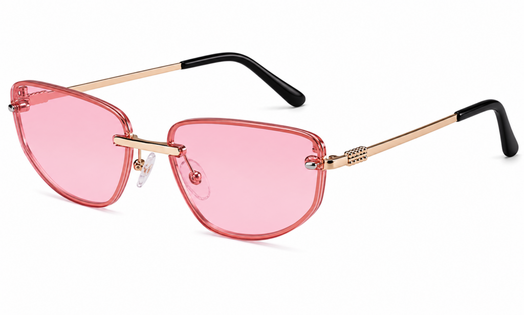 Óculos de sol feminino gfmclub aura uv400 rosa