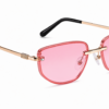 Óculos de sol feminino gfmclub aura uv400 rosa