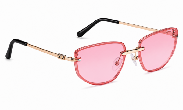 Óculos de sol feminino gfmclub aura uv400 rosa