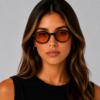 Óculos de sol feminino gfm club firenze laranja