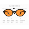 Óculos de sol feminino gfm club firenze laranja